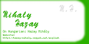 mihaly hazay business card